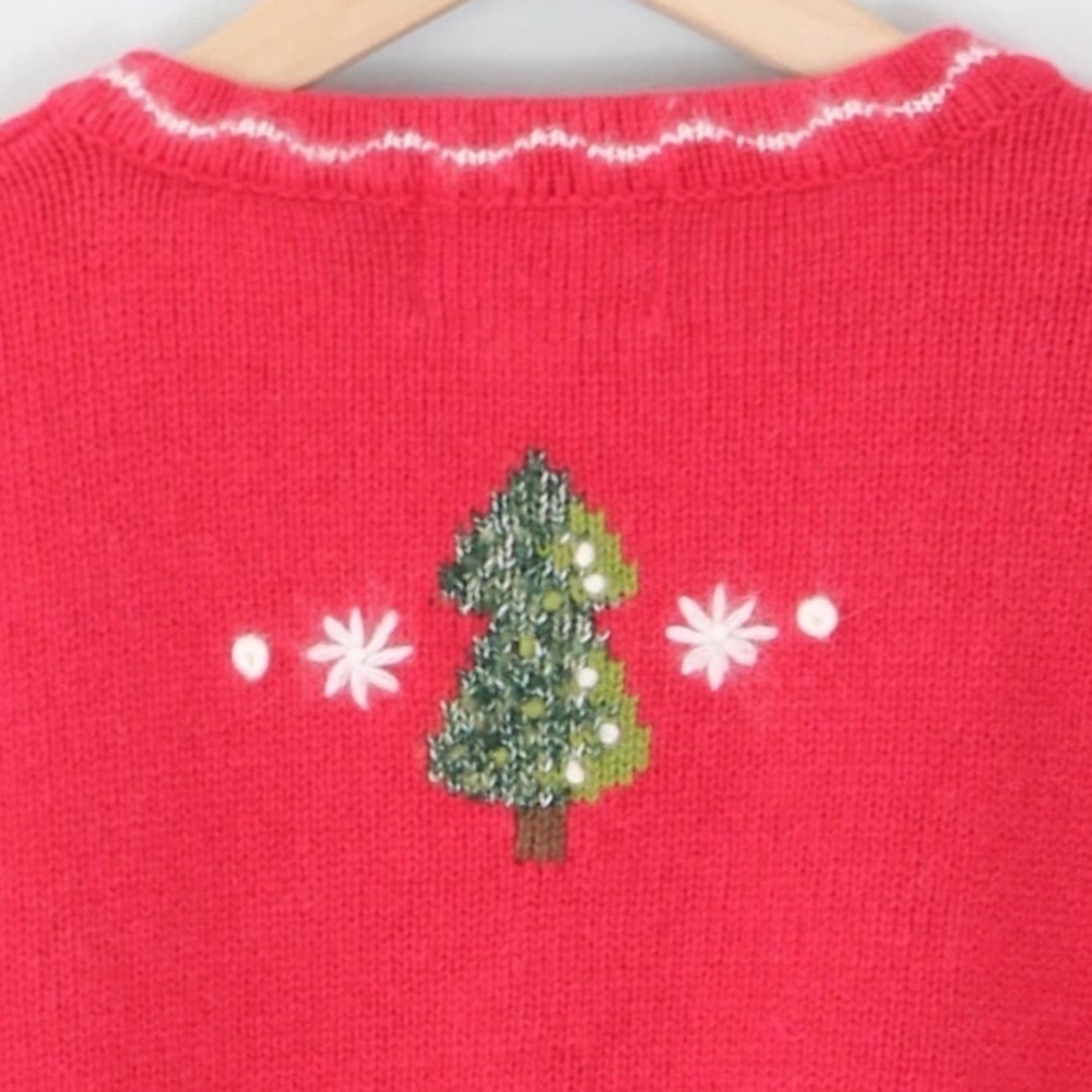 QUACKER FACTORY SNOWMAN THEMED CHRISTMAS CARDIGAN - Picture 5 of 5